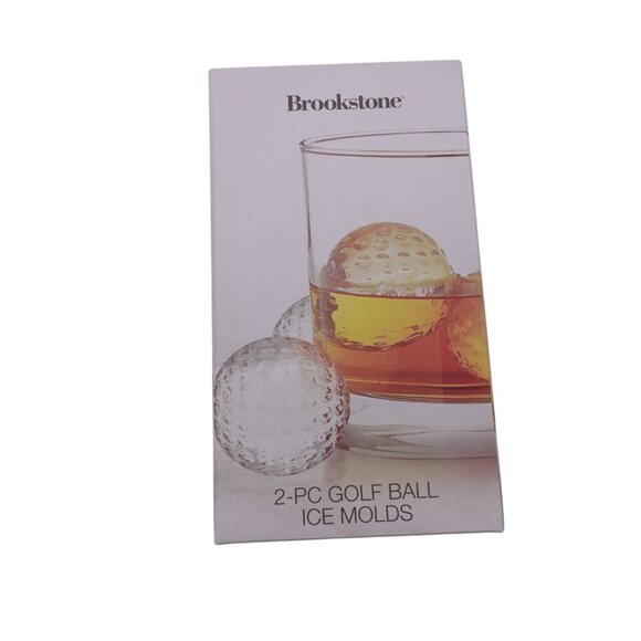 NIB Brookstone Men's Golf Ball Ice Molds 2 Piece Easy To Remove Food Safe - Picture 2 of 6